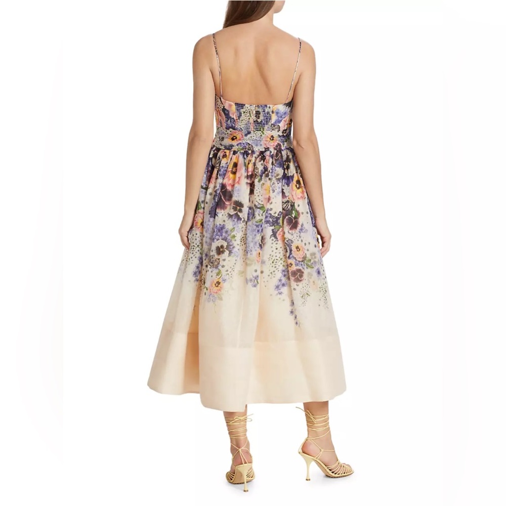 NWT ZIMMERMANN Tama Belted Floral Midi-Dress Size Zimm 2 - Picture 5 of 14